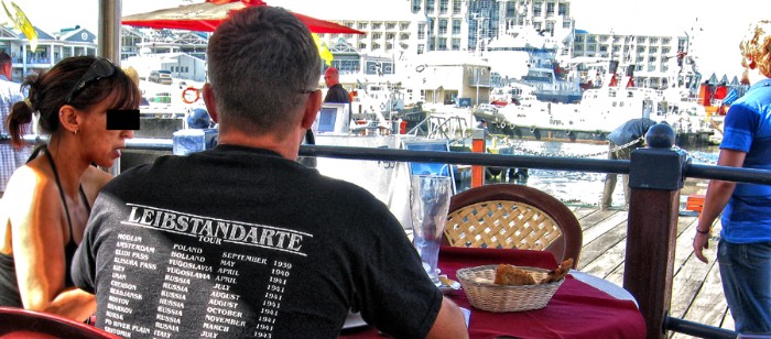 Deutsche Neonazis an der Waterfront in Kapstadt / Südafrika. Foto: Meinrad Heck Deutsche Neonazis an der Waterfront in Kapstadt / Südafrika. Foto: Meinrad Heck